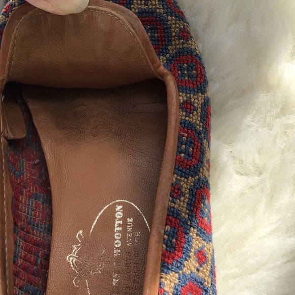 Stubbs and Wootton Palm Beach Needlepoint and Leather Trim Flats Driving Shoes - Picture 11 of 12